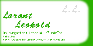 lorant leopold business card